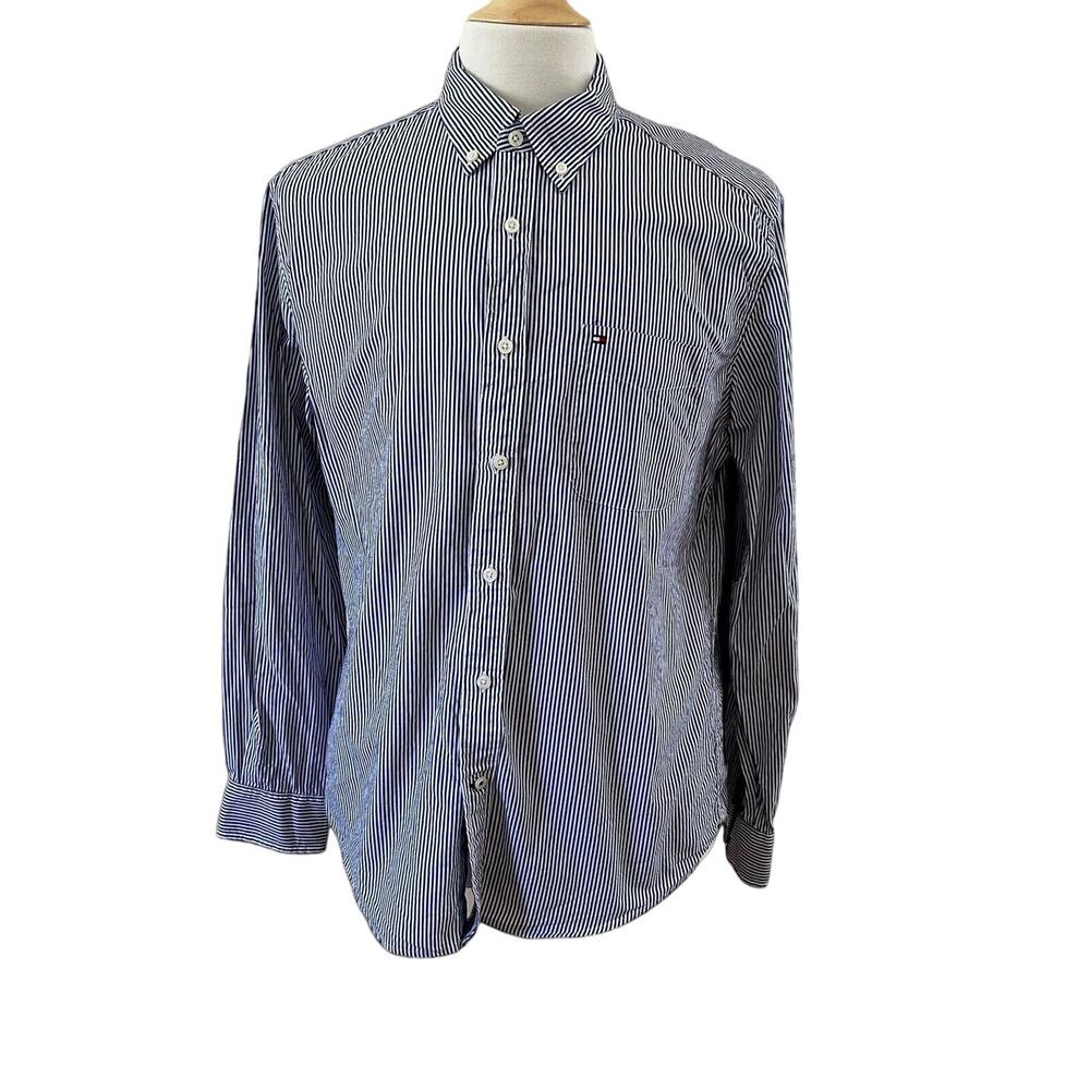 Tommy Hilfiger Men’s Long Sleeves Classic Fit Shirt Blue Size M